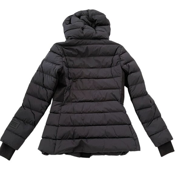 BURBERRY NEWBRIDGE BLACK HOODED QUILTED DOWN LONG PARKA PUFFER COAT US SZ. 12 - Picture 3 of 12